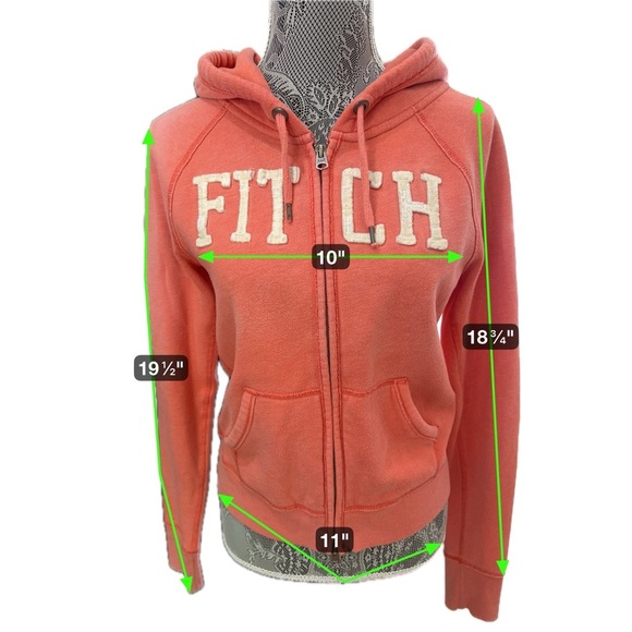 Abercrombie & Fitch NY Coral Full Zip Hoodie Women’s L - Picture 15 of 15